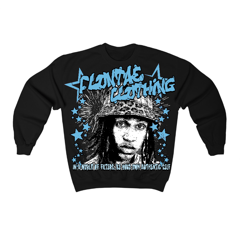 Legend Blue 11s Flontae Crewneck Sweatshirt Be Yourself Graphic