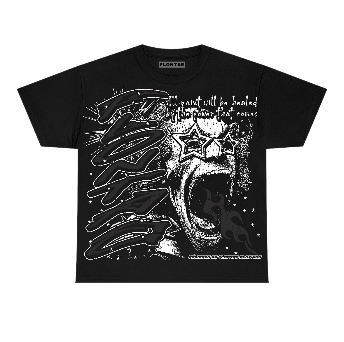 Black Cat 4s Flontae T-Shirt Wonder Graphic