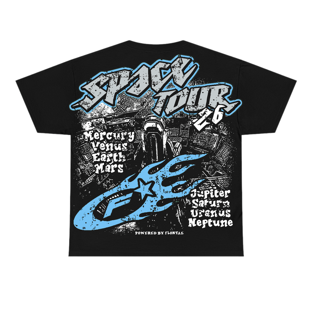 Black University Blue 5s Flontae T-Shirt Get Around Graphic