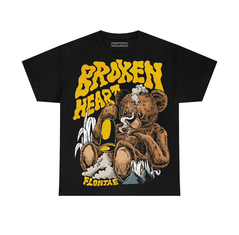 Vivid Sulfur 4s Flontae T-Shirt Broken Heart Graphic