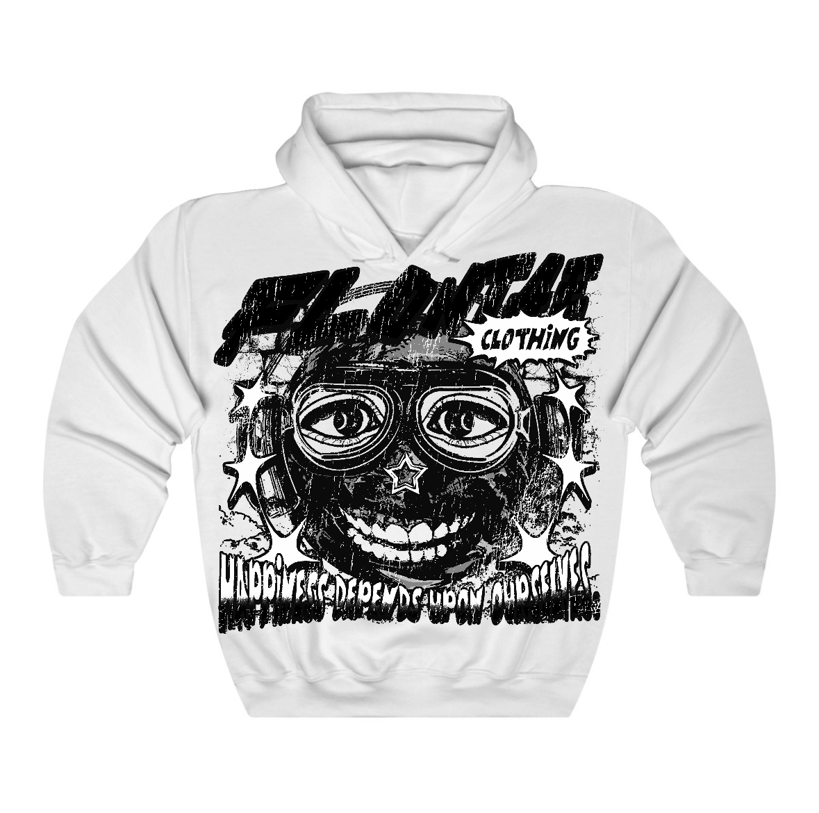 Black Cat 4s Flontae Hoodie Midnight Aura Graphic