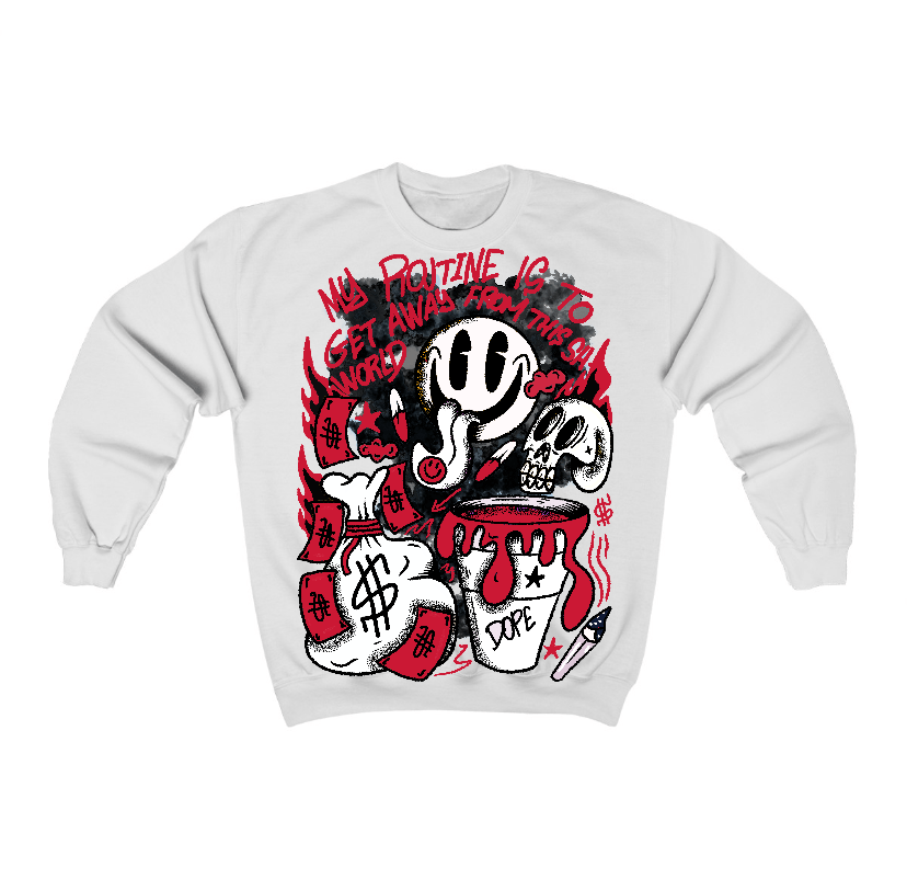 85 Bred 1s Flontae Crewneck Sweatshirt Stay Out Graphic