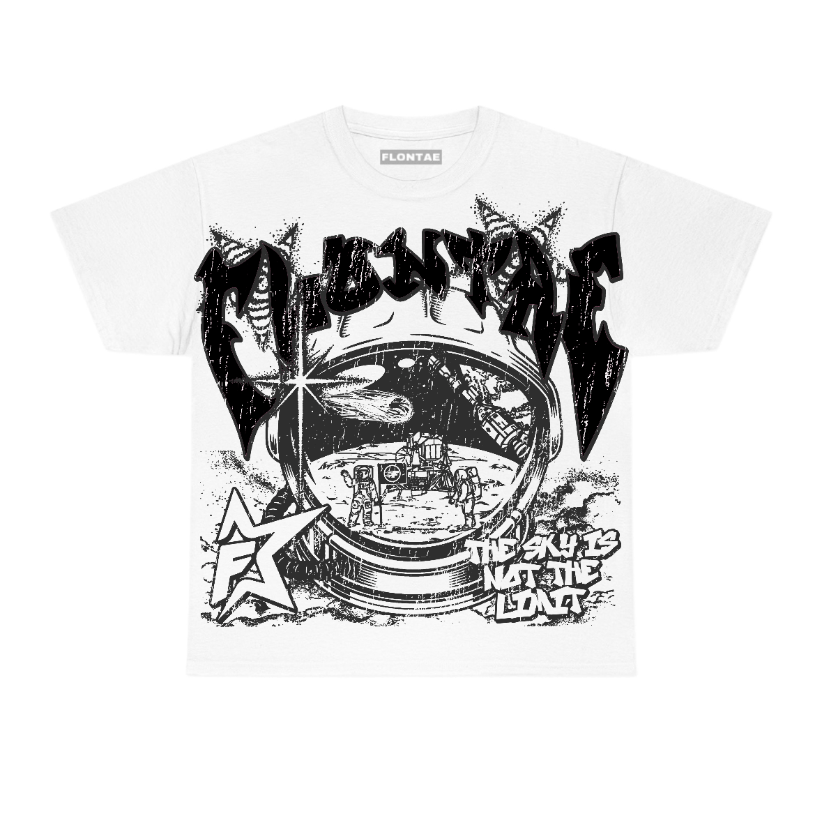 Black Cat 4s Flontae T-Shirt Stay Ahead Graphic