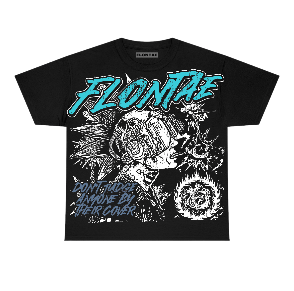 Gamma Blue 11s Flontae T-Shirt Don't Judge Graphic