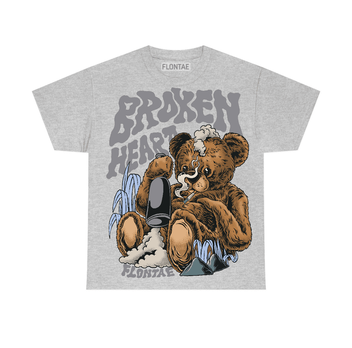 Wolf Grey 5s Flontae T-Shirt Broken Heart Graphic