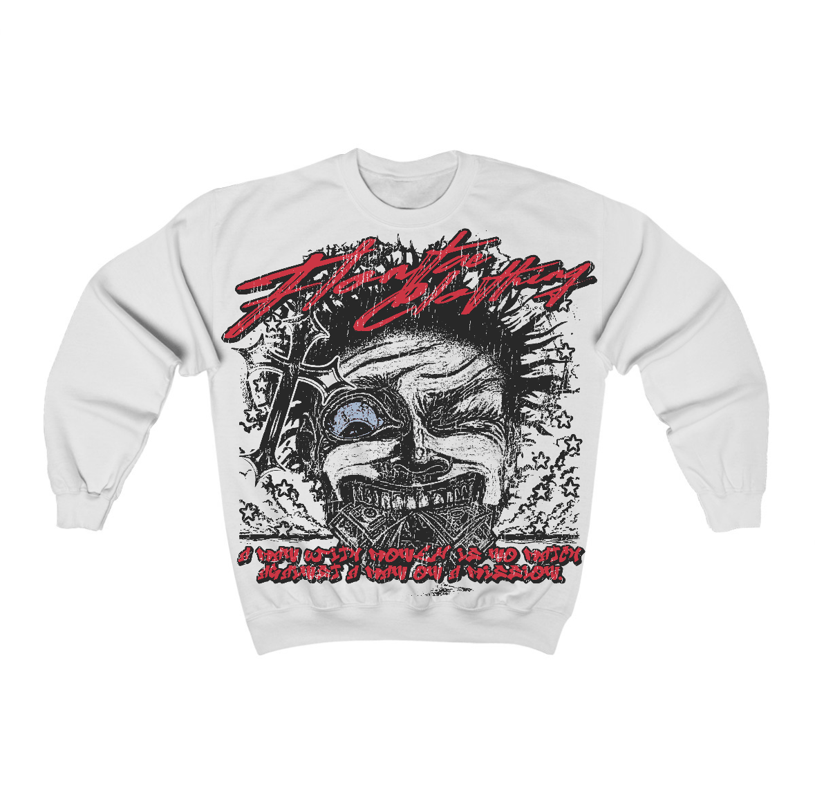 Fire Red “Black Tongue” 5s Flontae Crewneck Sweatshirt Nothing Else Graphic