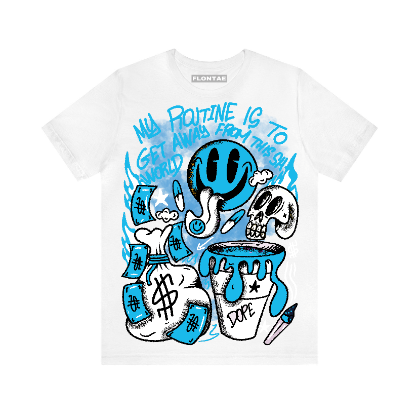 Powder Blue 9s Flontae T-Shirt Stay Out Graphic