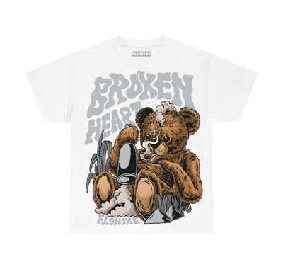 Wolf Grey 12s Flontae T-Shirt Broken Heart Graphic