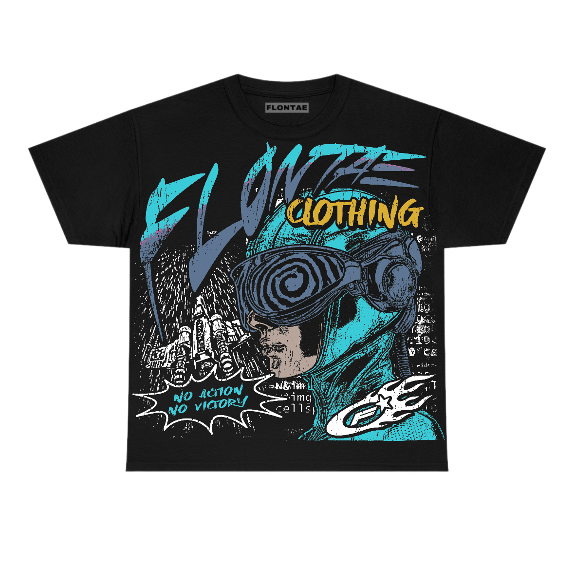 Gamma Blue 11s Flontae T-Shirt Justify Graphic