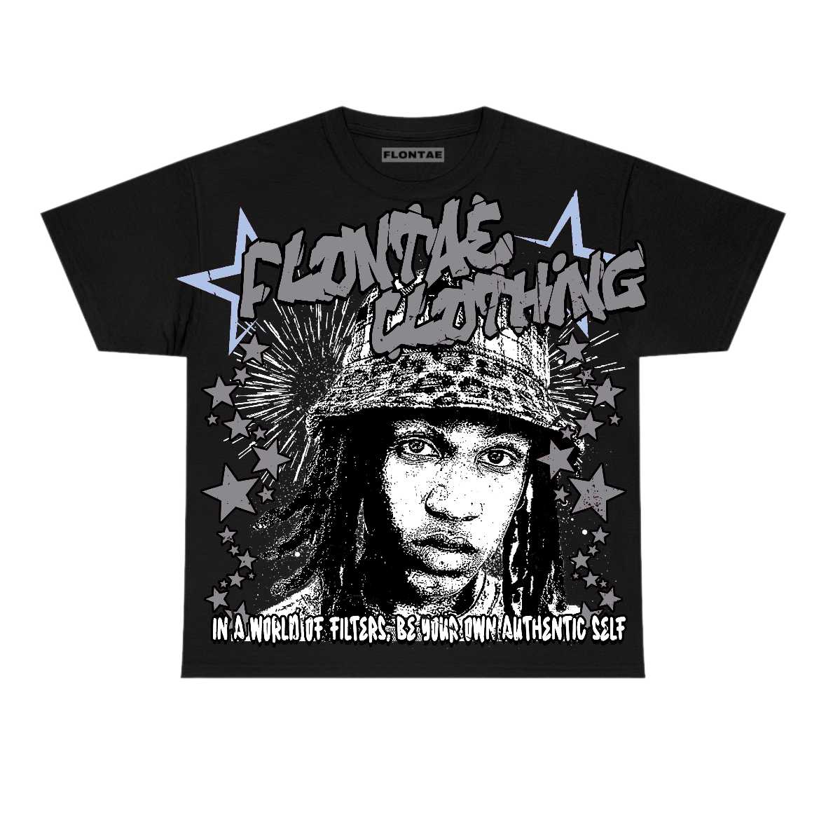 Wolf Grey 5s Flontae T-Shirt Be Yourself Graphic