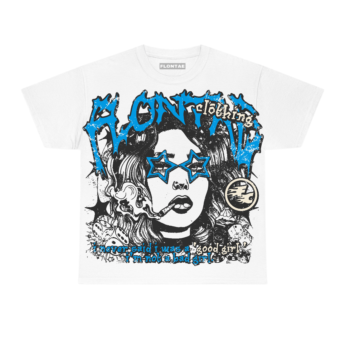 University Blue Reimagined 1s Flontae T-Shirt Keep Quiet Graphic