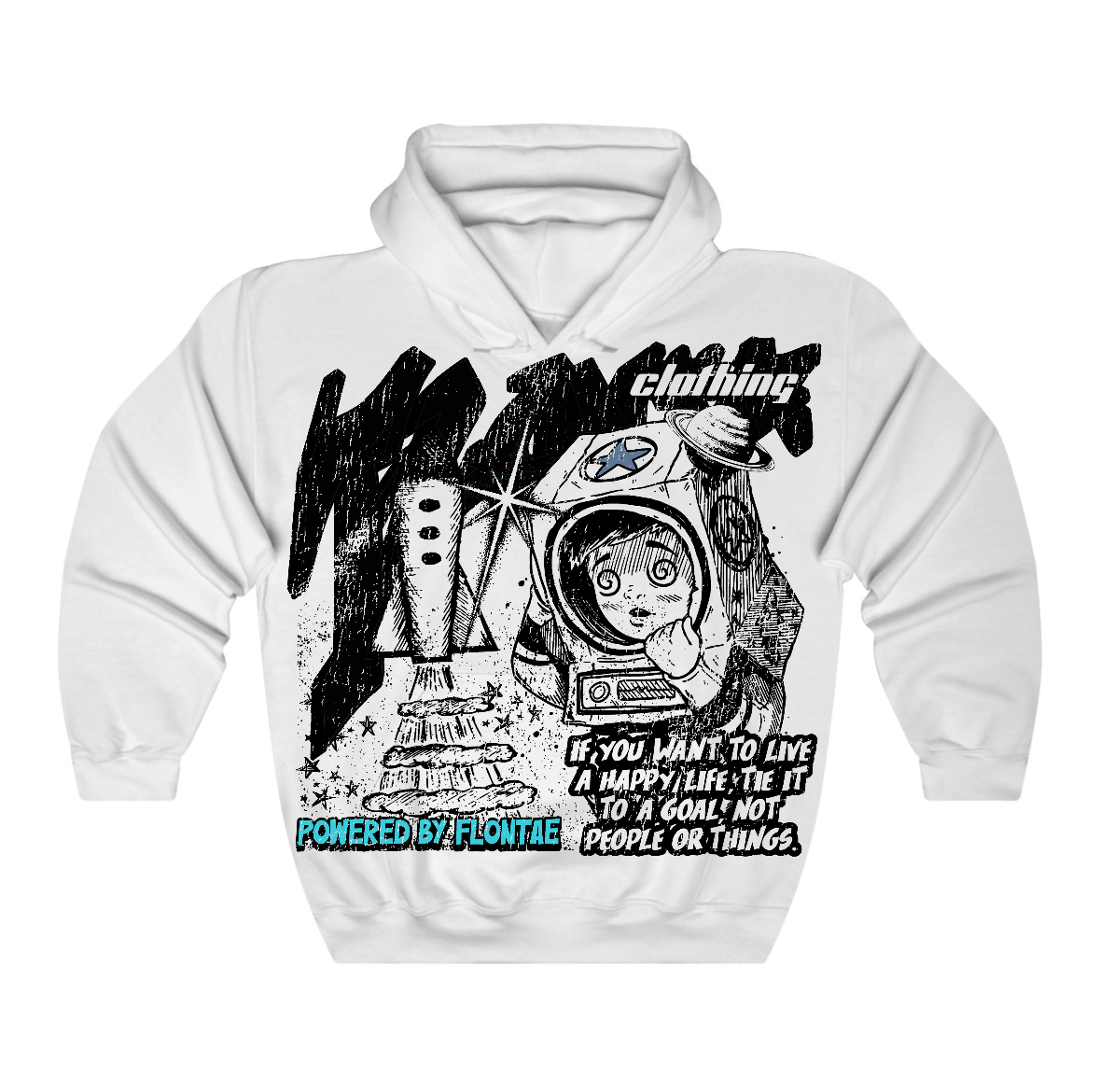 Gamma Blue 11s Flontae Hoodie Cosmic Aura Graphic