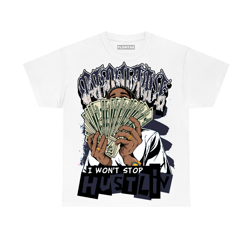 Midnight Navy 1s Flontae T-Shirt Hustlin Graphic