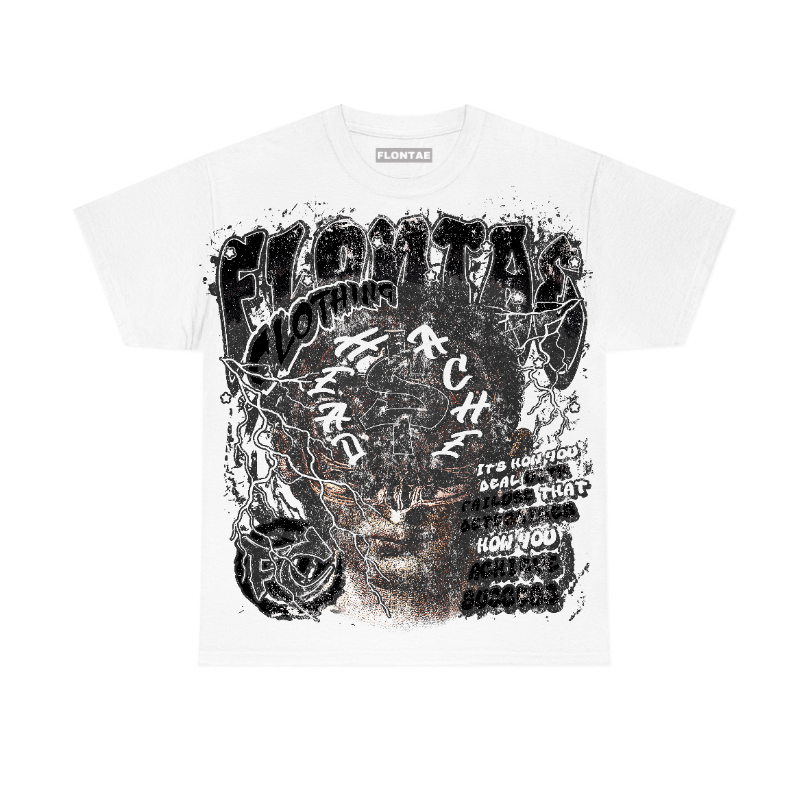 Black Cat 4s Flontae T-Shirt Headstorm Graphic