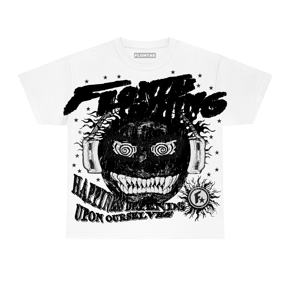 Black Cat 4s Flontae T-Shirt Happiness Within Graphic