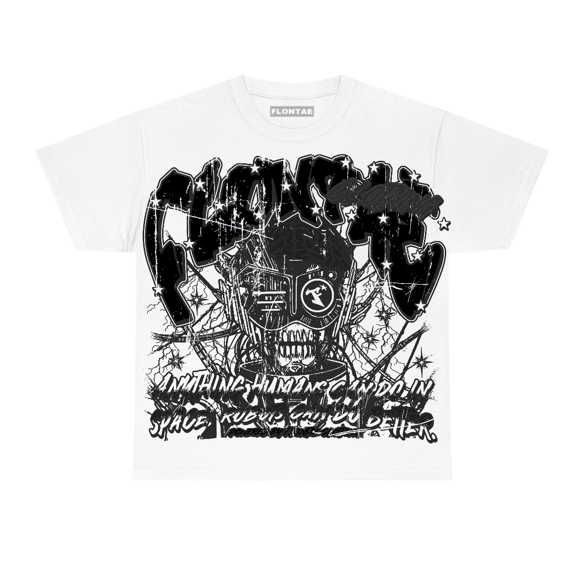 Black Cat 4s Flontae T-Shirt Never Cared Graphic