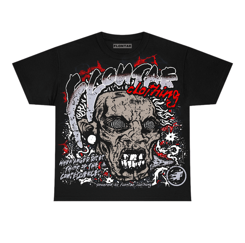 Black Cement 3s Flontae T-Shirt Consequences Graphic