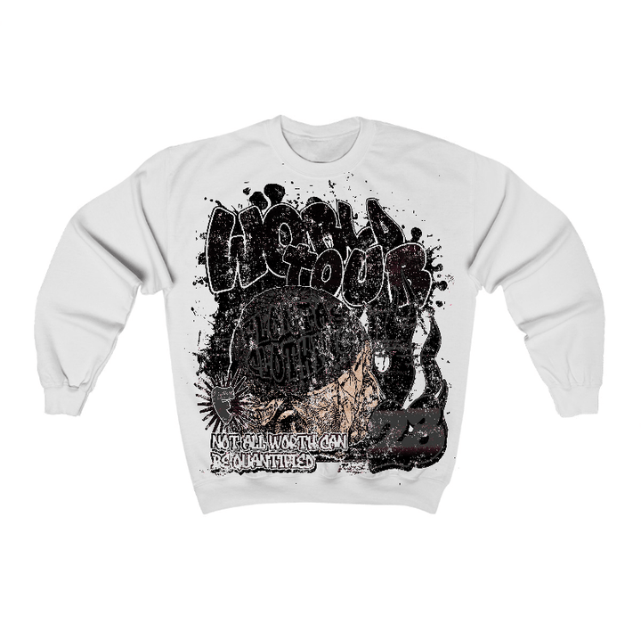Black Cat 3s Flontae Crewneck Sweatshirt Intelligence Graphic