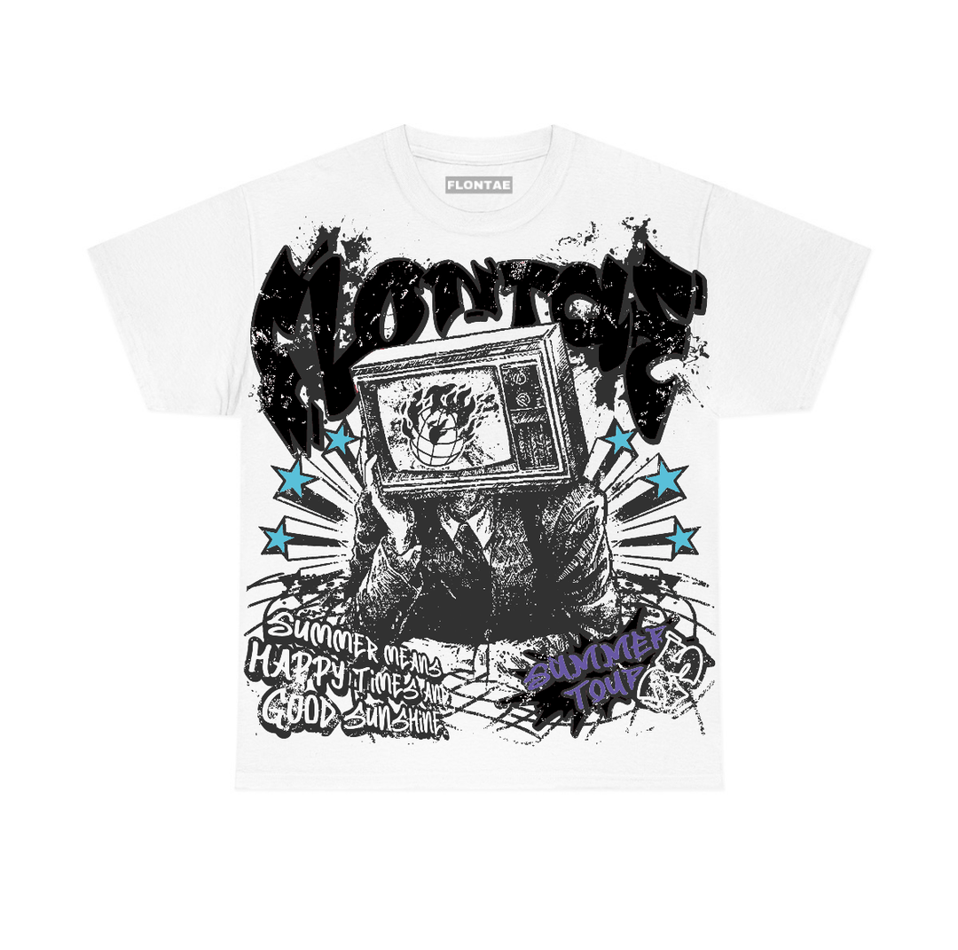 Aqua 8s Flontae T-Shirt Happiness Graphic