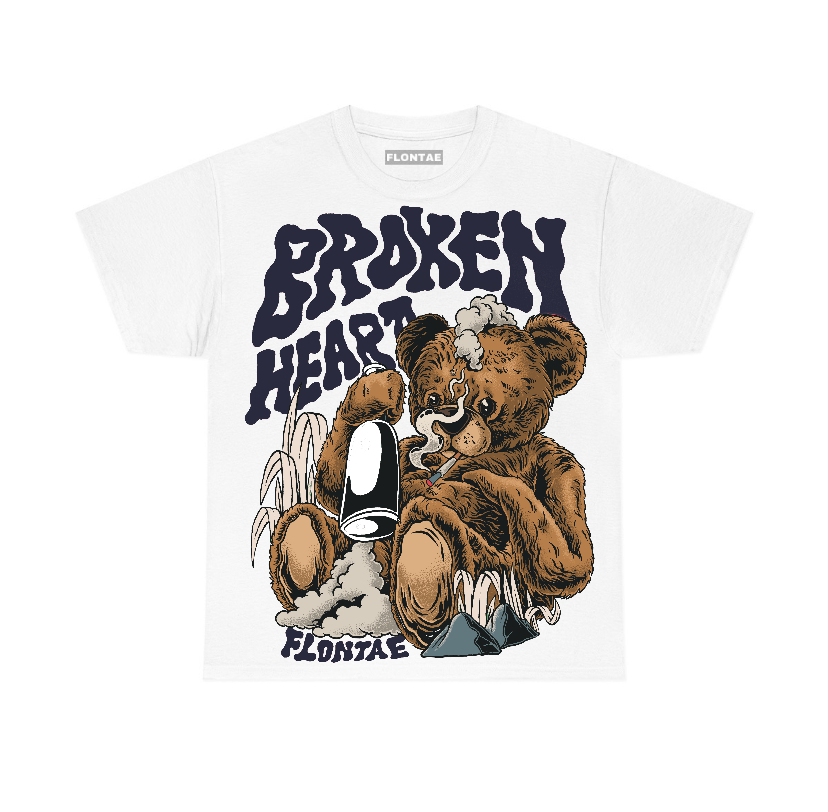 Midnight Navy 1s Flontae T-Shirt Broken Heart Graphic