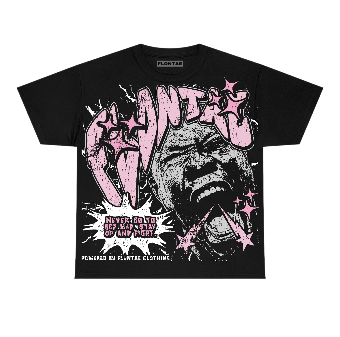 Pearl Pink 12s Flontae T-Shirt Never Quit Graphic