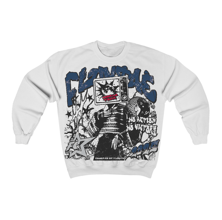 French Blue 12s Flontae Crewneck Sweatshirt No Victory Graphic