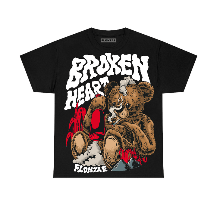 Bred 11s Low Flontae T-Shirt Broken Heart Graphic