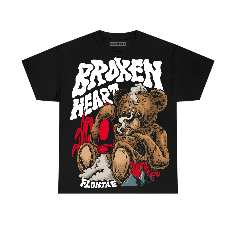 Bred 11s Low Flontae T-Shirt Broken Heart Graphic