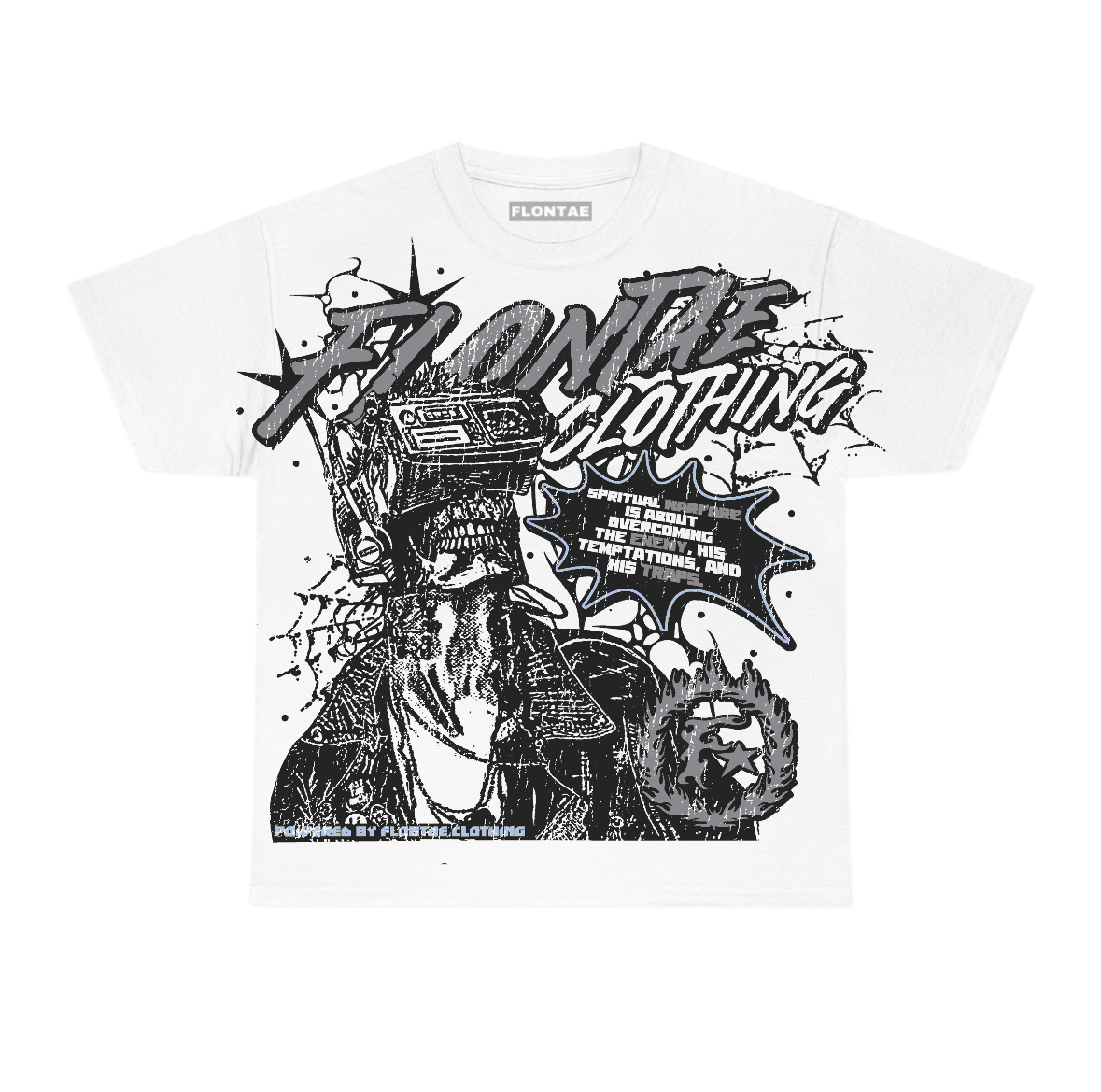 Wolf Grey 5s Flontae T-Shirt Perspective Graphic