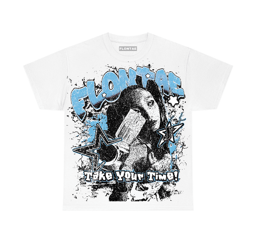 White Thunder 4s Flontae T-Shirt Never Quit Graphic