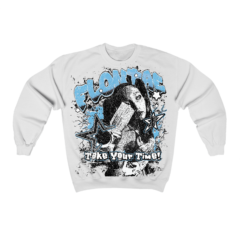Legend Blue 11s Flontae Crewneck Sweatshirt Be Patient Graphic