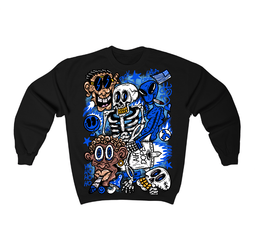 Blueberry 12s Flontae Sweatshirt Friends Graphic