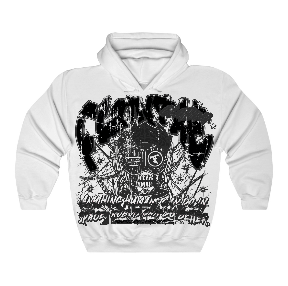 Black Cat 4s Flontae Hoodie Never Cared Graphic