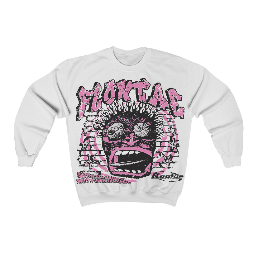 Orchid 4s Flontae Crewneck Sweatshirt Balance My Heart Graphic