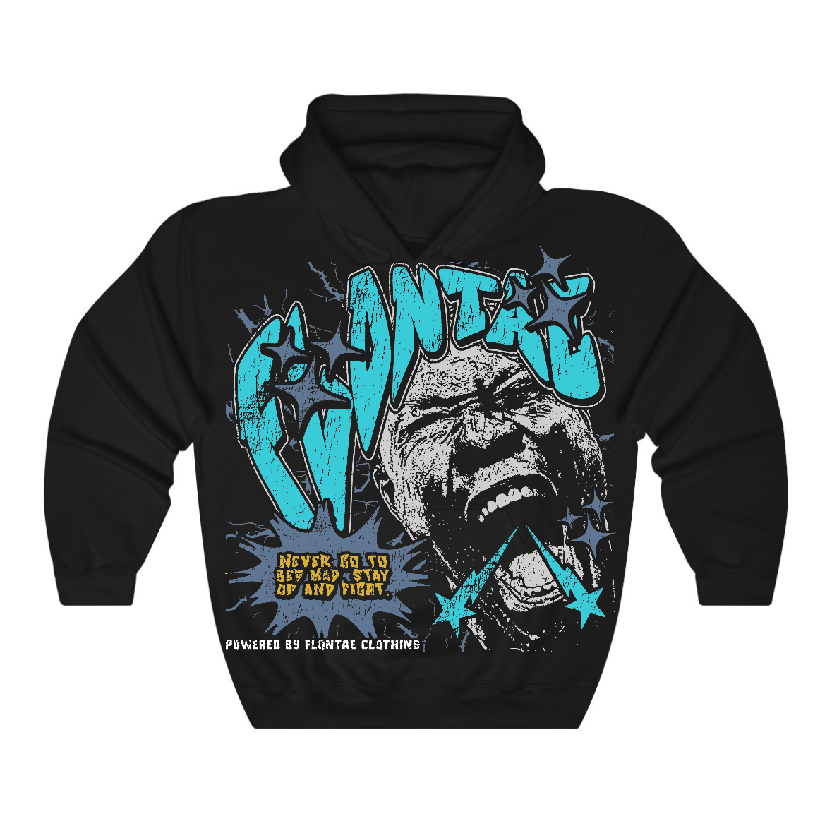 Gamma Blue 11s Flontae Hoodie Never Quit Graphic