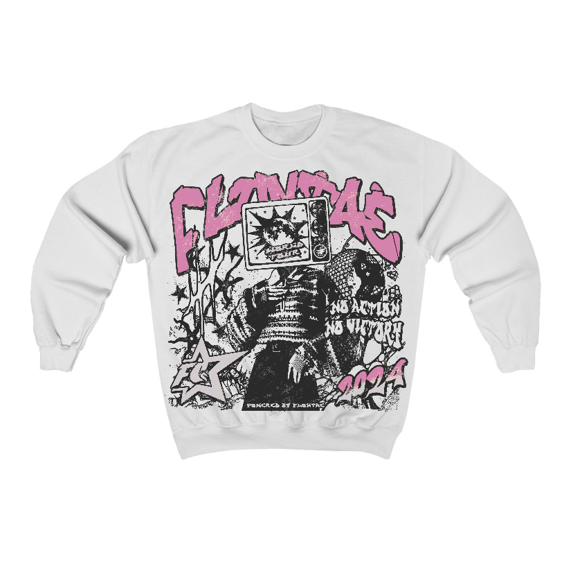Orchid 4s Flontae Crewneck Sweatshirt No Victory Graphic