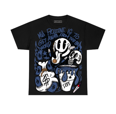 Navy 4s Flontae T-Shirt Stay Out Graphic