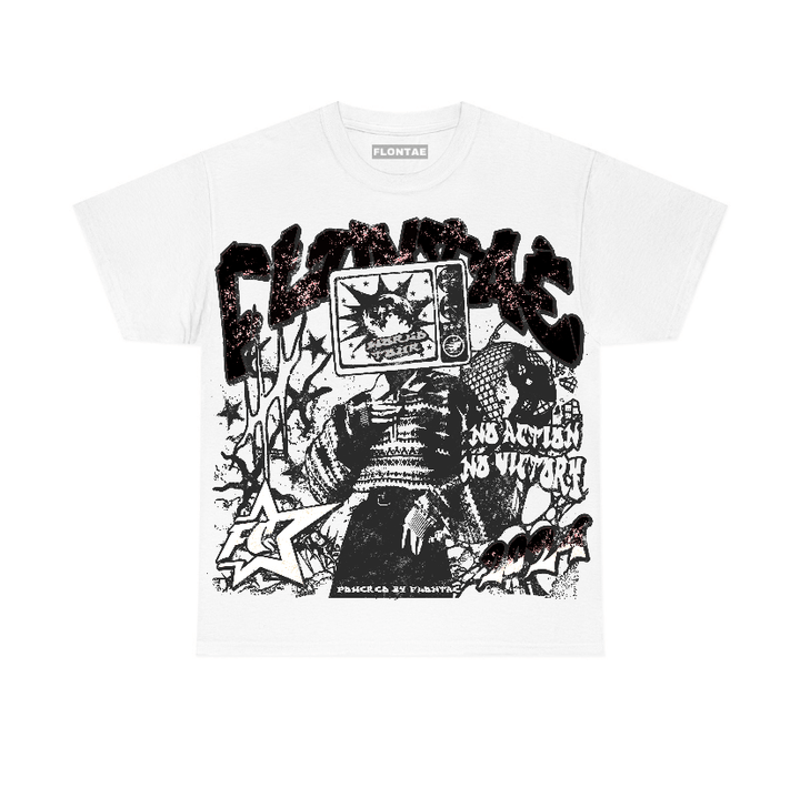 85 Metallic Black 1s Low Flontae T-Shirt No Victory Graphic