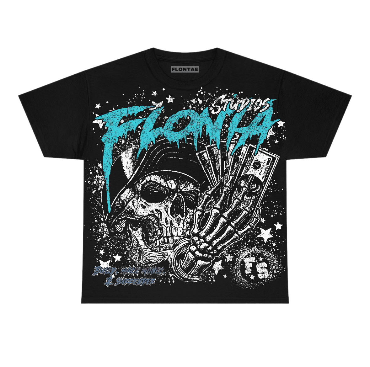 Gamma Blue 11s Flontae T-Shirt Surrender Graphic