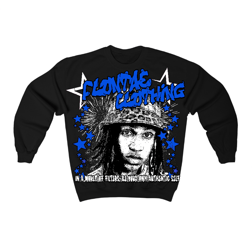 Blueberry 12s Flontae Crewneck Sweatshirt Be Yourself Graphic