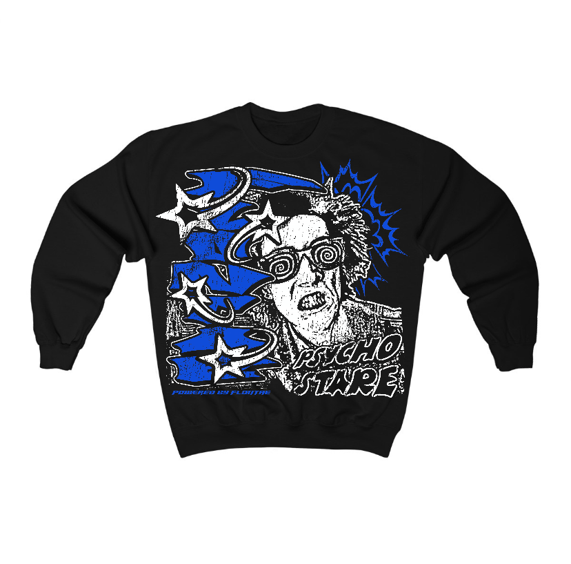 Blueberry 12s Flontae Crewneck Sweatshirt Stare Graphic
