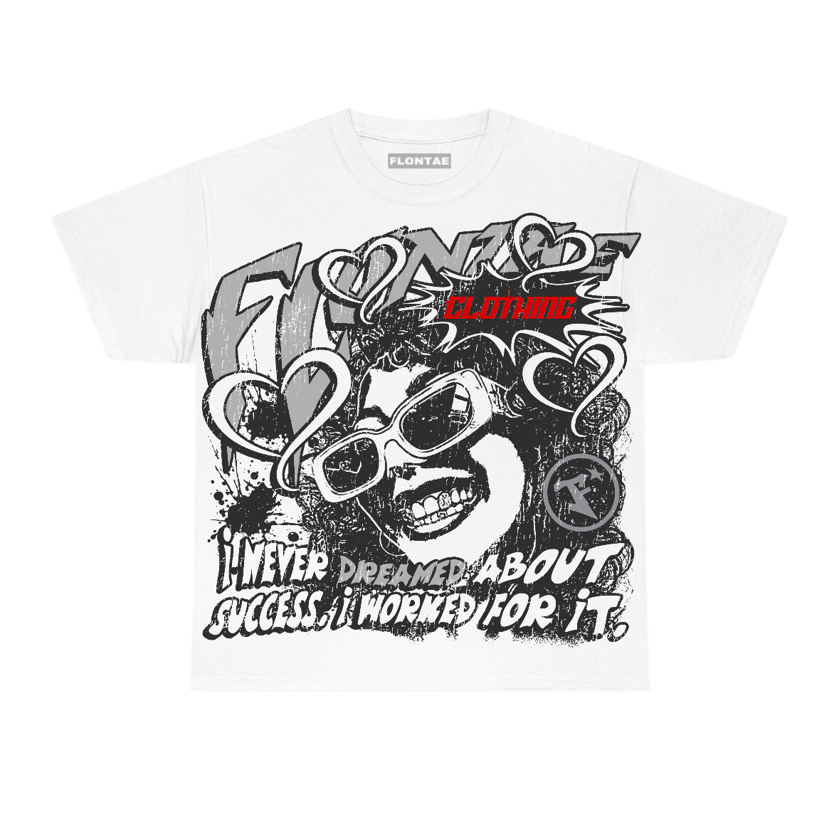 White Cement 4s Flontae T-Shirt Never Dream Graphic