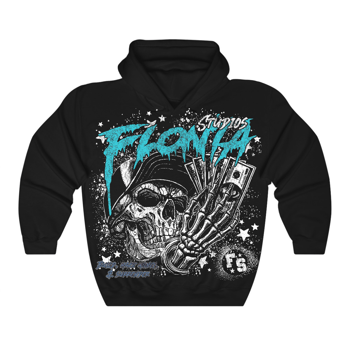 Gamma Blue 11s Flontae Hoodie Surrender Graphic