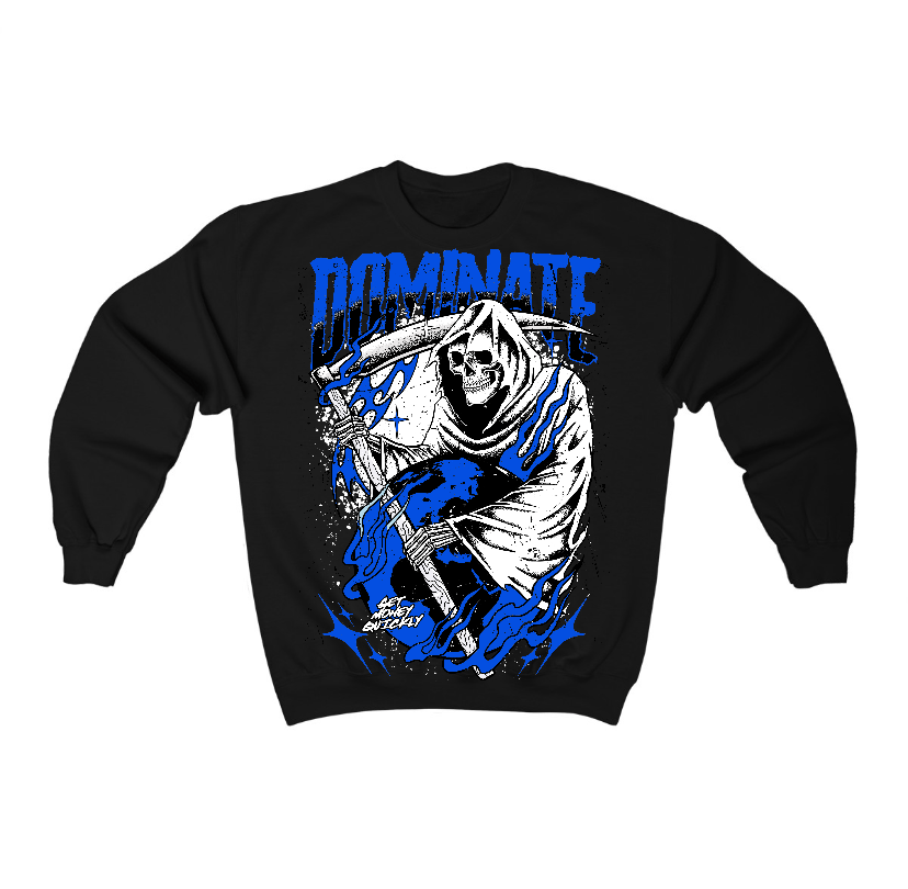 Blueberry 12s Flontae Crewneck Sweatshirt Dominate Graphic