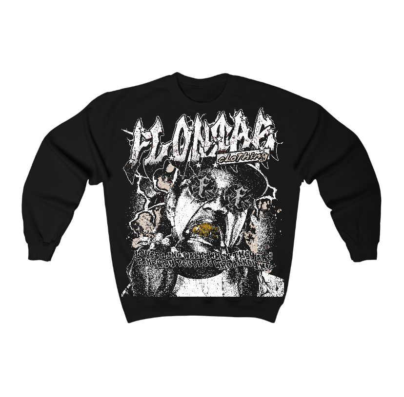 Reverse Metallic 5s Flontae Crewneck Sweatshirt Annoy Graphic