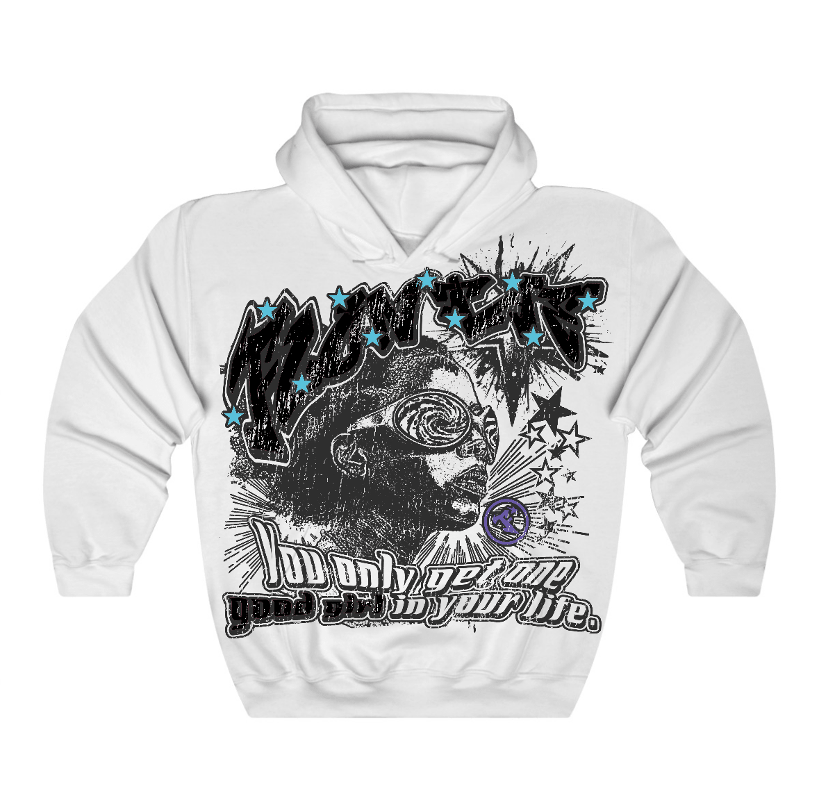 Aqua 8s Flontae Hoodie Good Girl Graphic