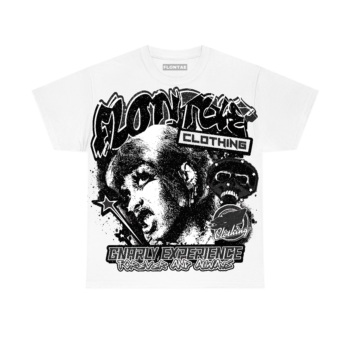 Black Cat 4s Flontae T-Shirt Great Performance Graphic