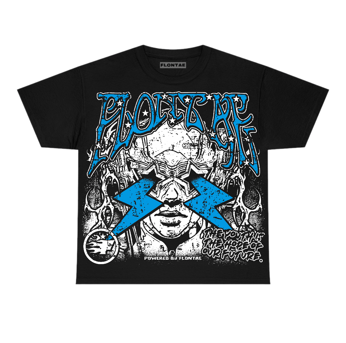 University Blue Reimagined 1s Flontae T-Shirt Just Chill Graphic