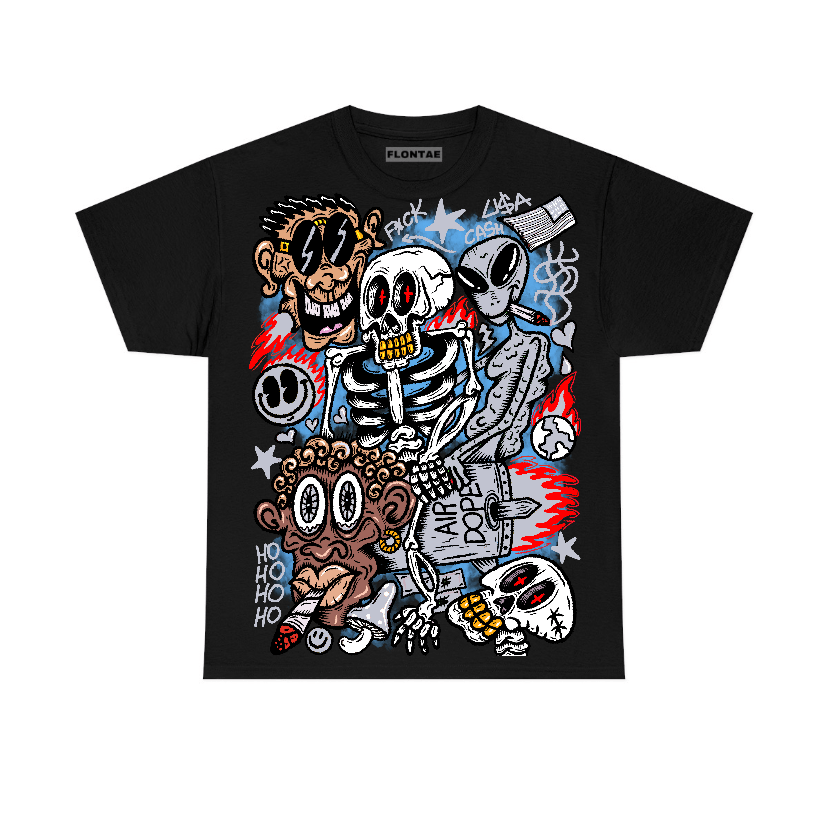 Black Cement 3s Flontae T-Shirt Friends Graphic