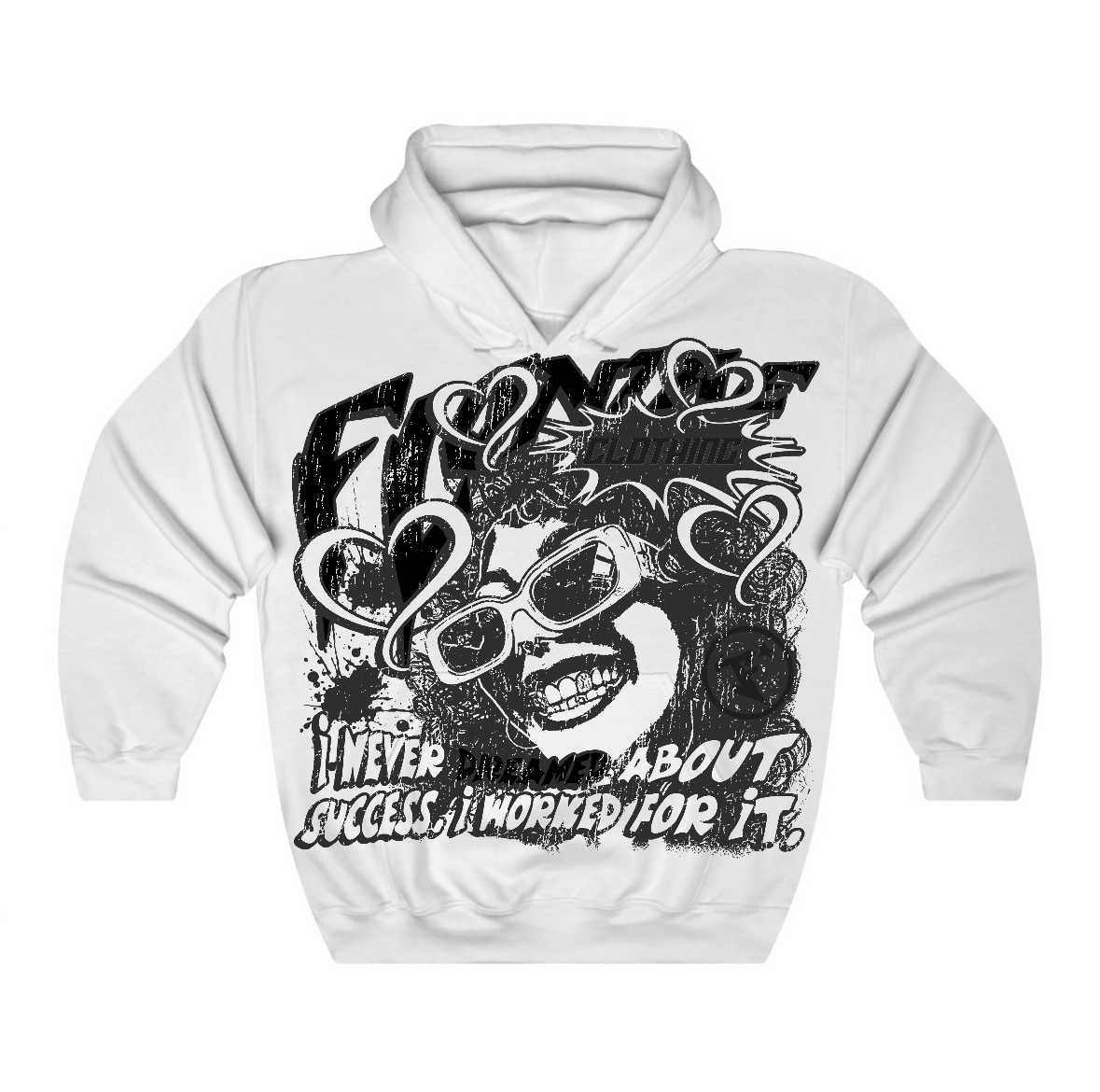 Black Cat 4s Flontae Hoodie Never Dream Graphic